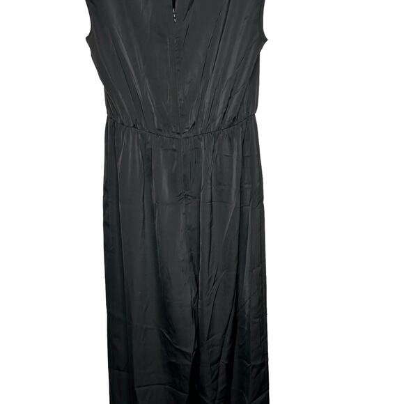 NWOT Astr The Label Womens Inverted Pleat Neck Wide Leg Jumpsuit Small Black - Picture 11 of 15